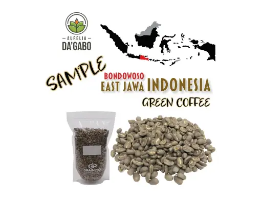 SAMPLE Green Coffee "GUSTI" Da'Gabo, Specialty Arabica, East Jawa Bondowoso Indonesia, Washed